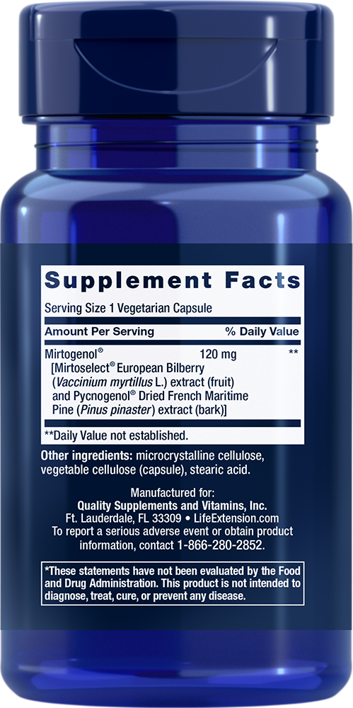 Eye Pressure Support with Mirtogenol - 30 vcaps
