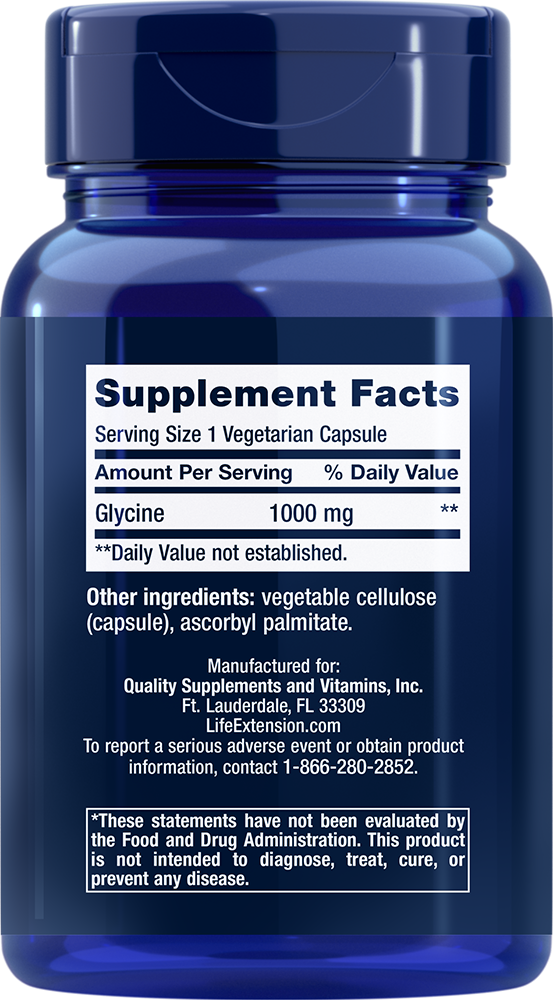 Glycine, 1000mg - 100 vcaps