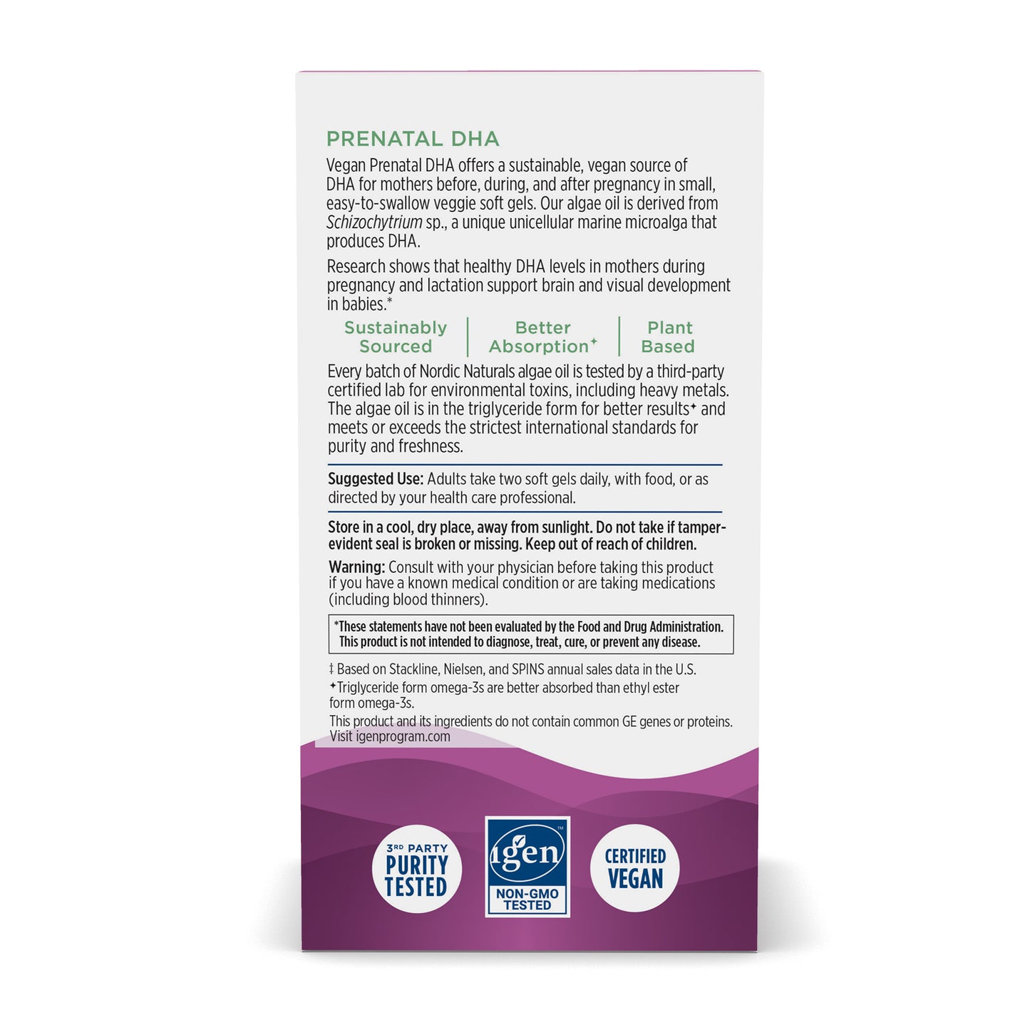 Prenatal DHA Vegan, 500mg - 60 softgels