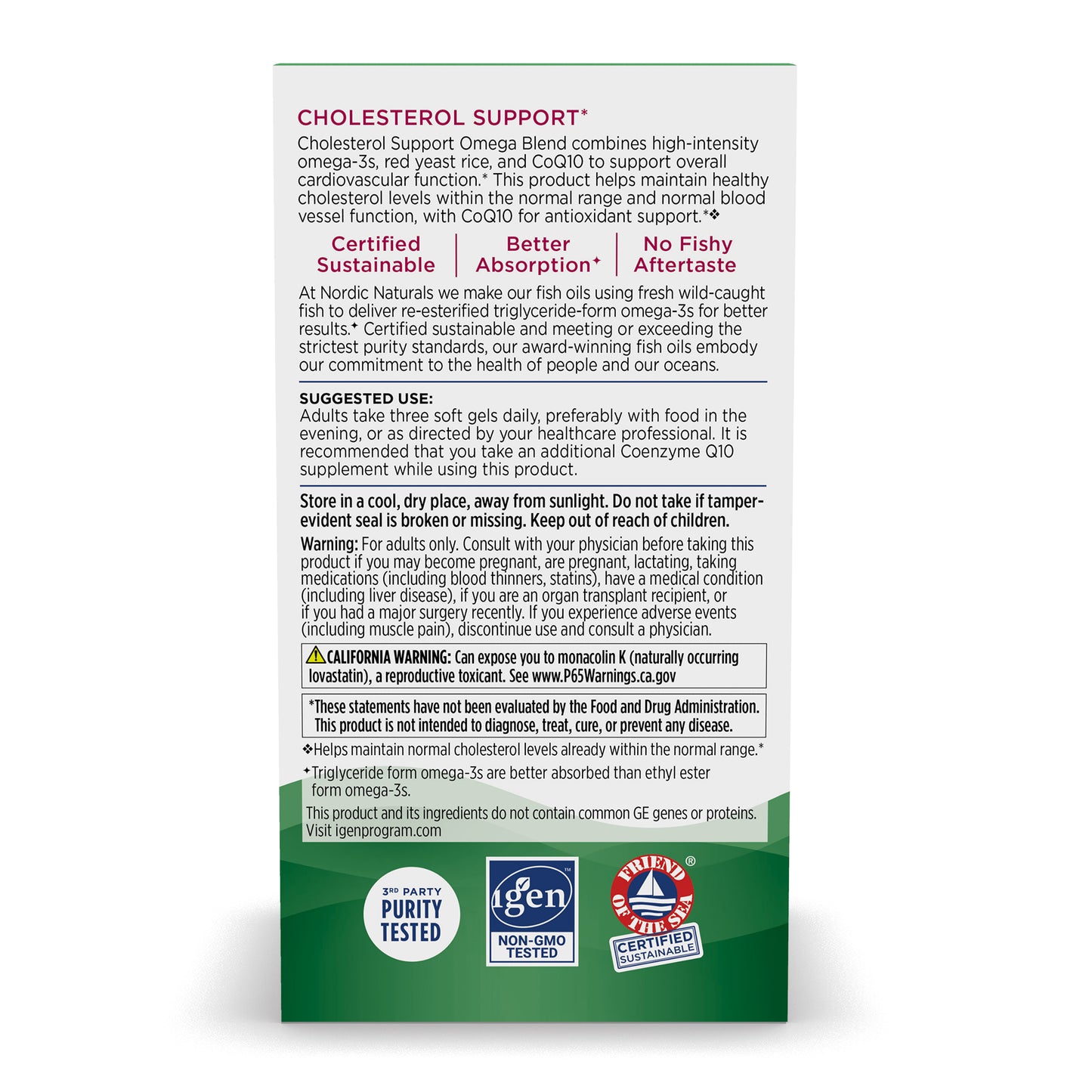 Cholesterol Support - 60 softgels