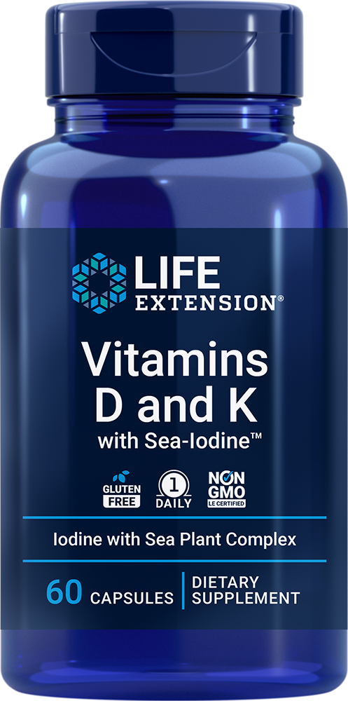 Vitamins D and K with Sea-Iodine - 60 caps