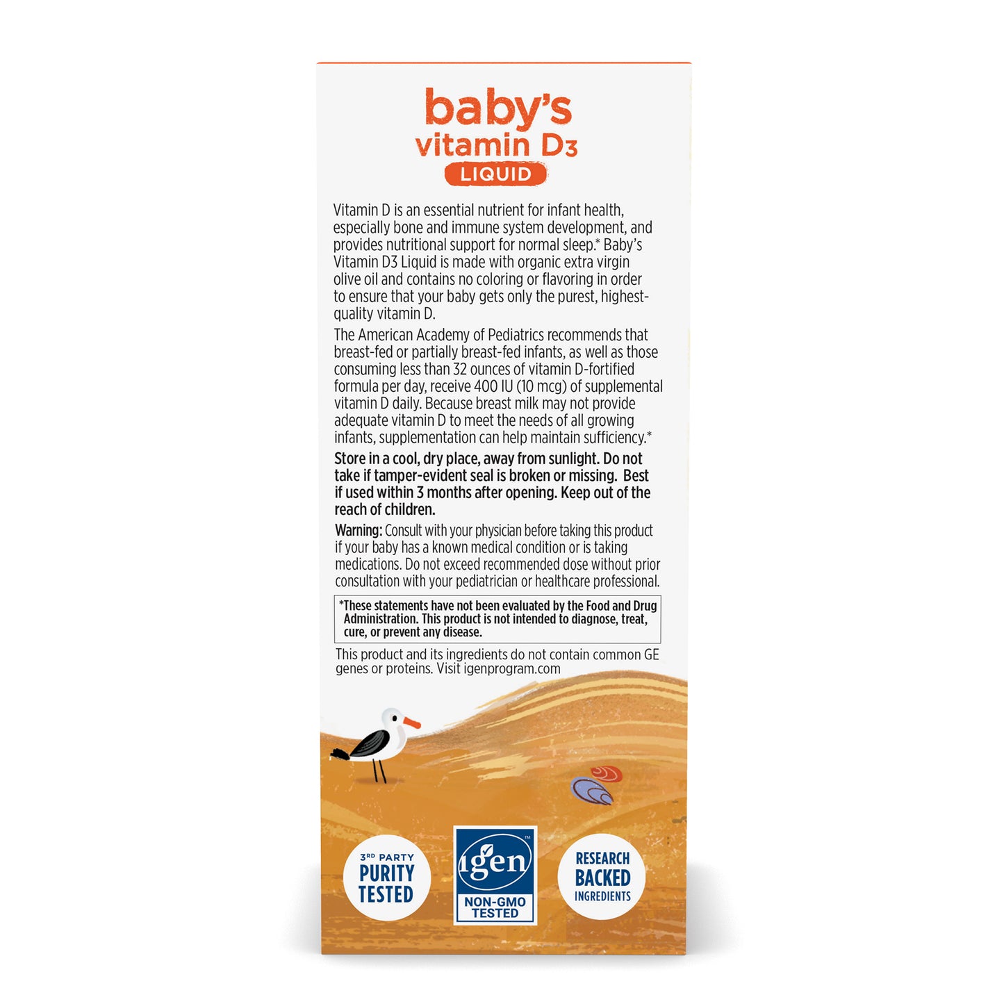 Baby's Vitamin D3, 400 IU - 22.5 ml.