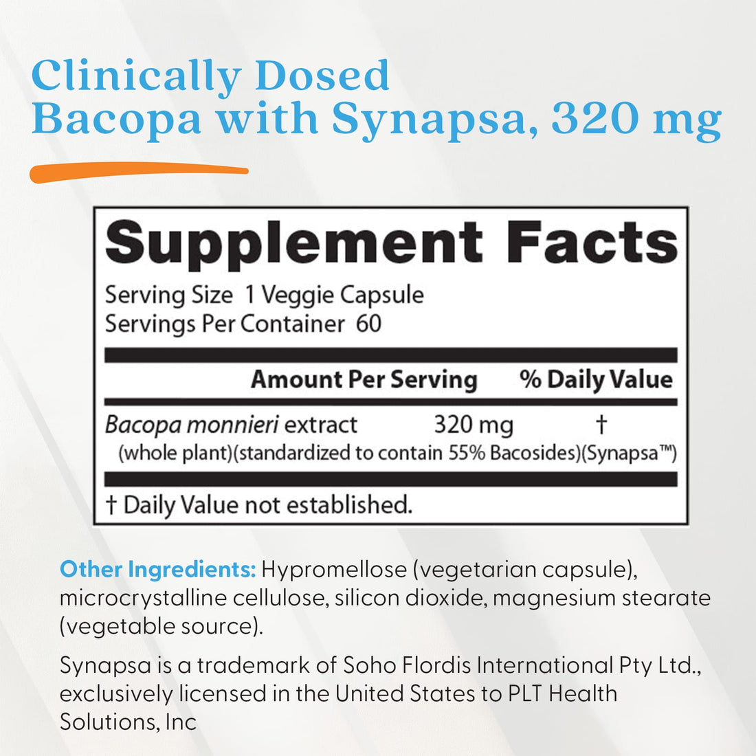 Doctor's Best Bacopa, 320mg - 60 vcaps - image 4