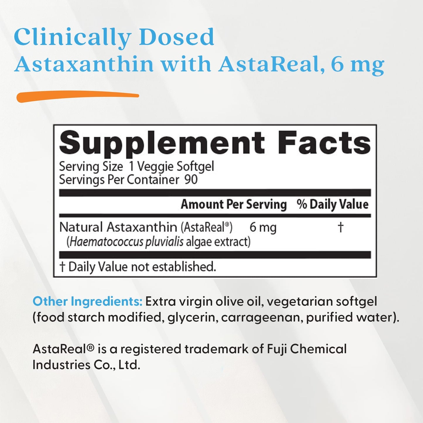 Astaxanthin, 6mg - 90 veggie softgels