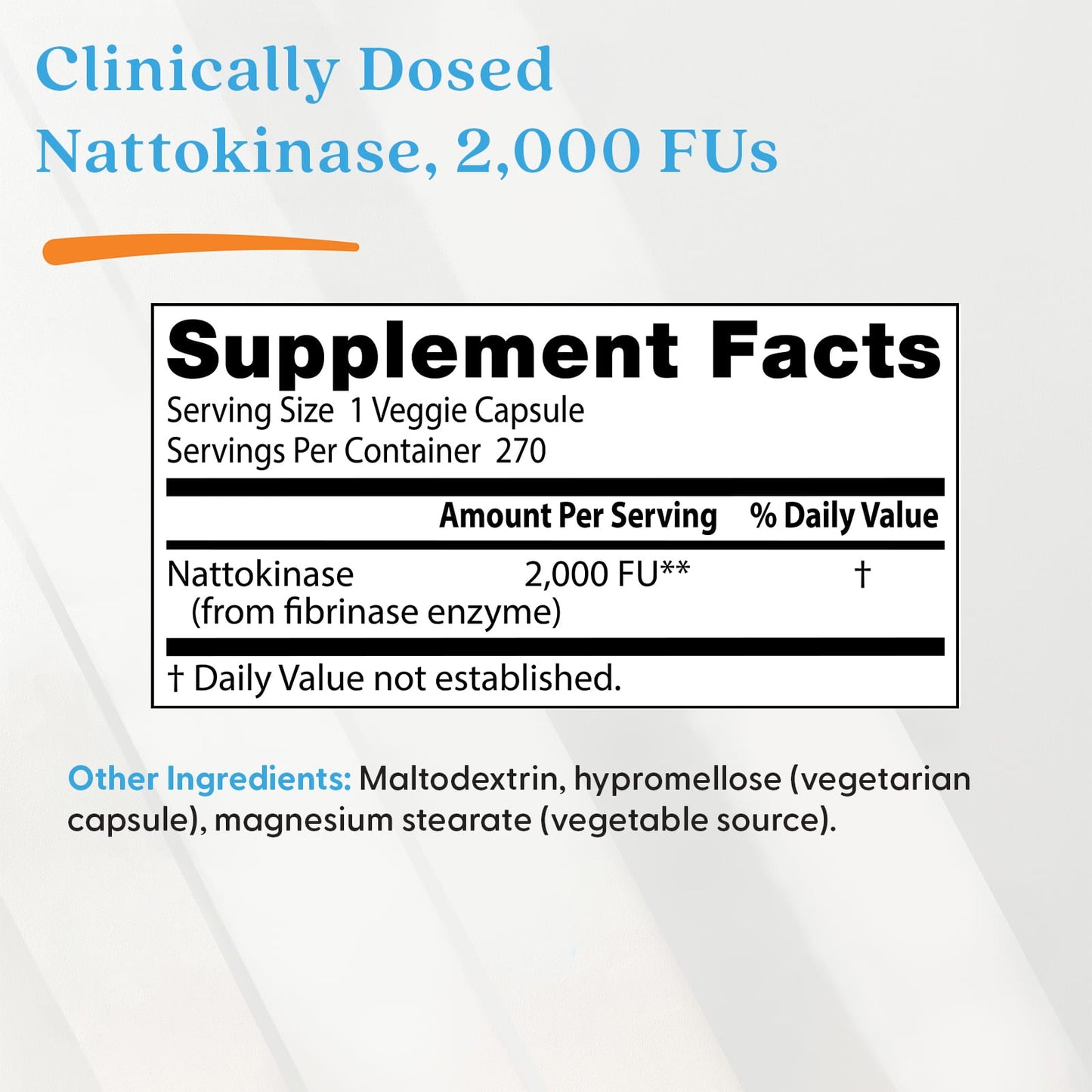 Nattokinase, 2000 FUs - 270 vcaps