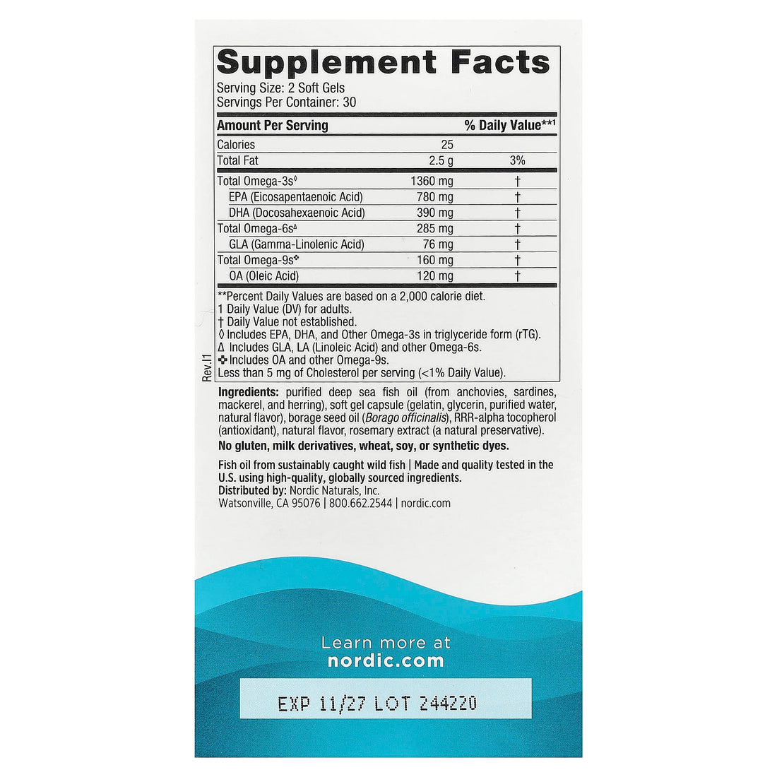 Nordic Naturals Complete Omega Xtra, 1360mg - 60 softgels - image 3