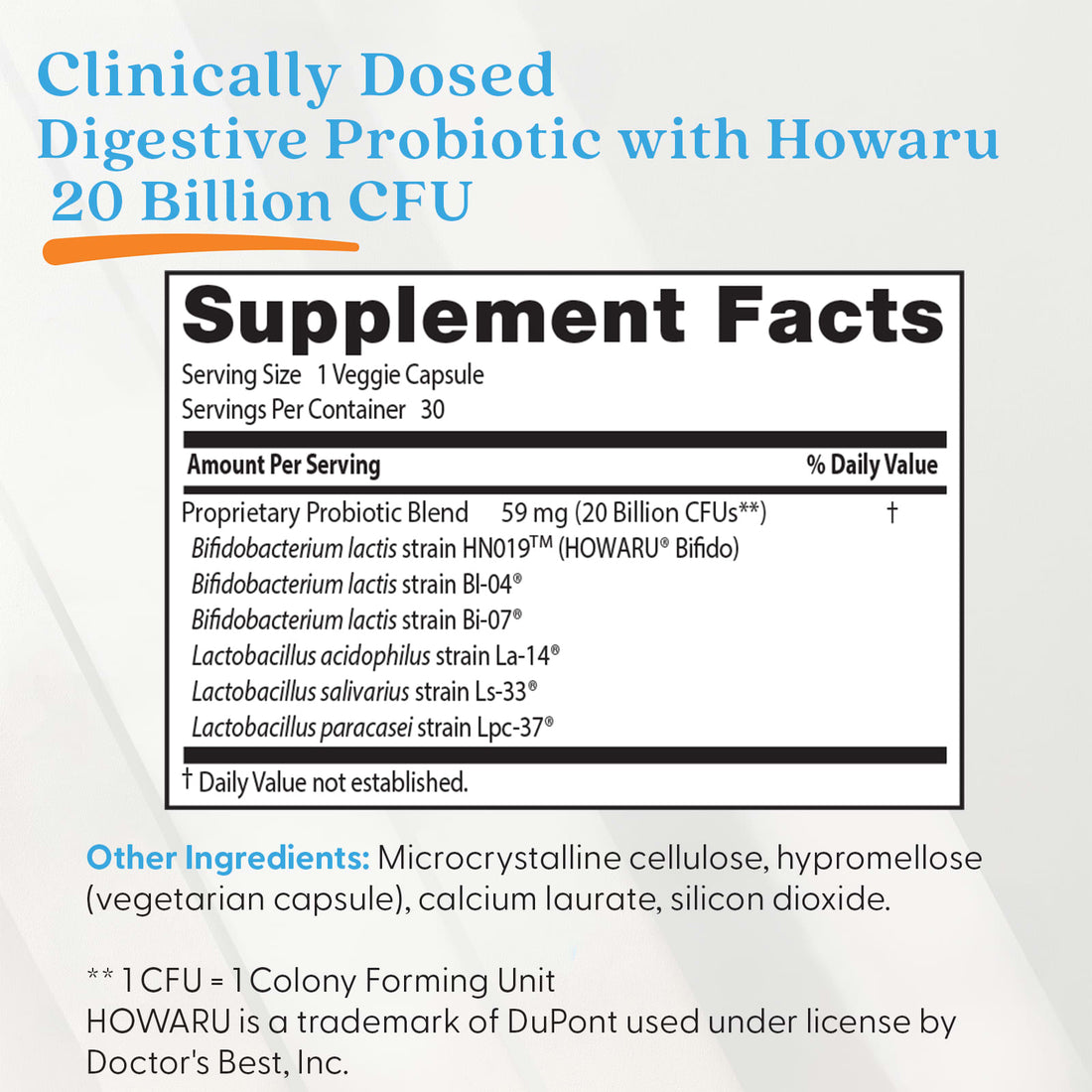 Doctor's Best Digestive Probiotic, 20 Billion CFU - 30 vcaps - image 8