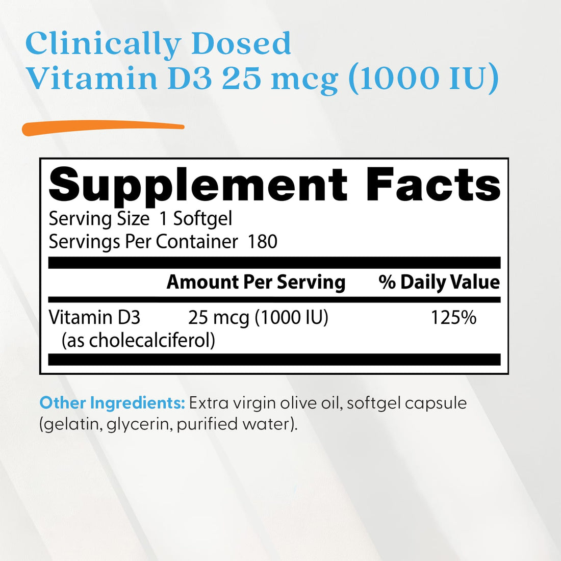 Doctor's Best Vitamin D3, 5000 IU - 180 softgels - image 4