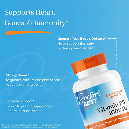 Vitamin D3, 1000 IU - 180 softgels