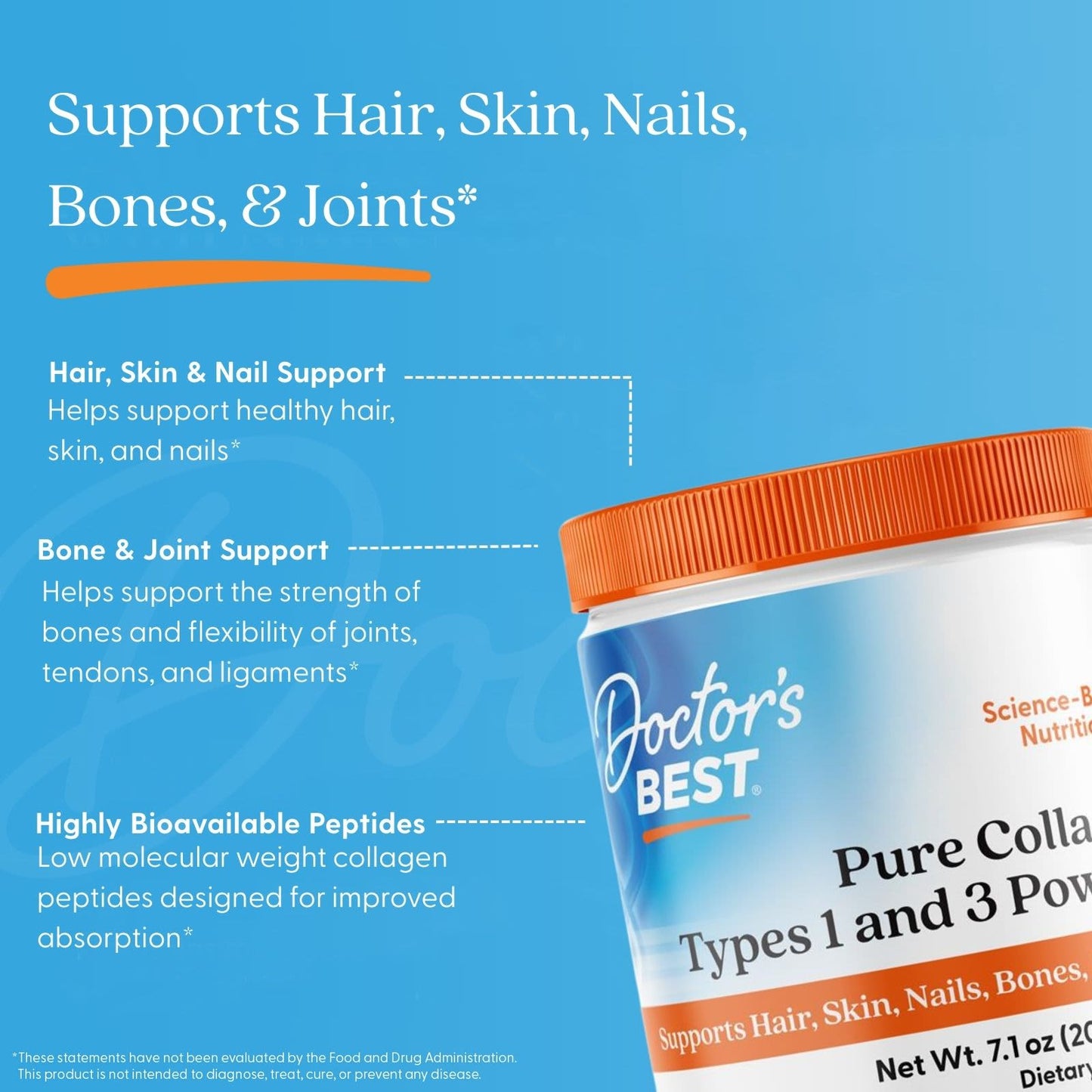 Pure Collagen Types 1 and 3, Powder - 200g