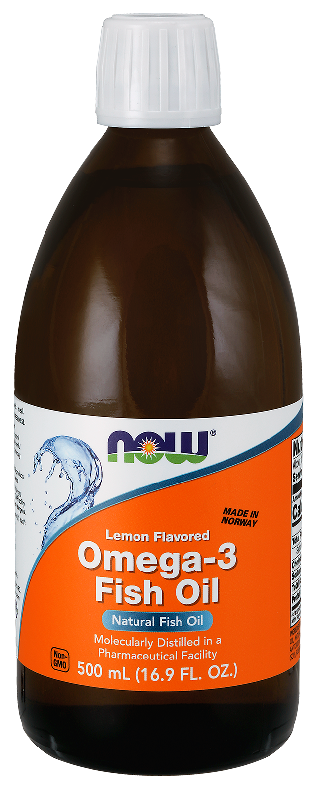 NOW Foods Omega-3 Fish Oil Liquid, Lemon - 500 ml - image 2