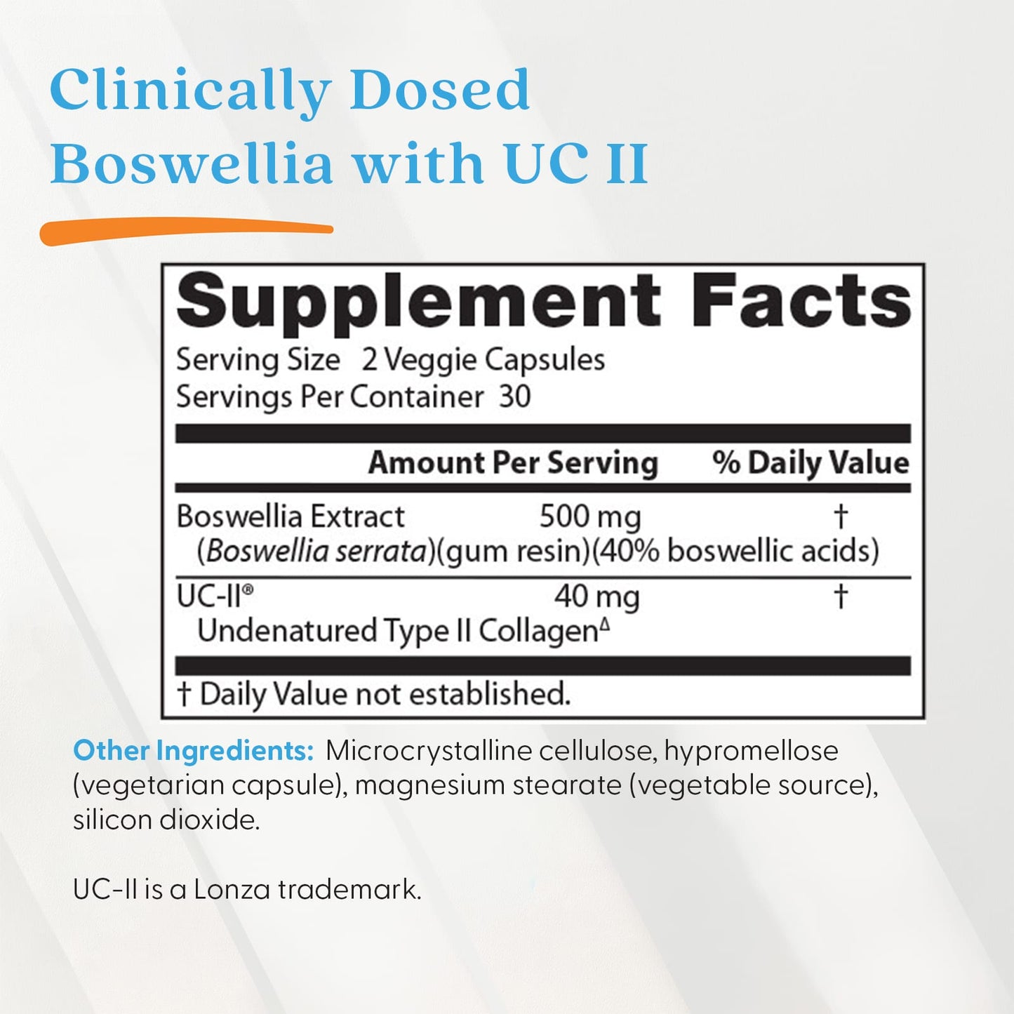 Boswellia with UC-II - 60 vcaps