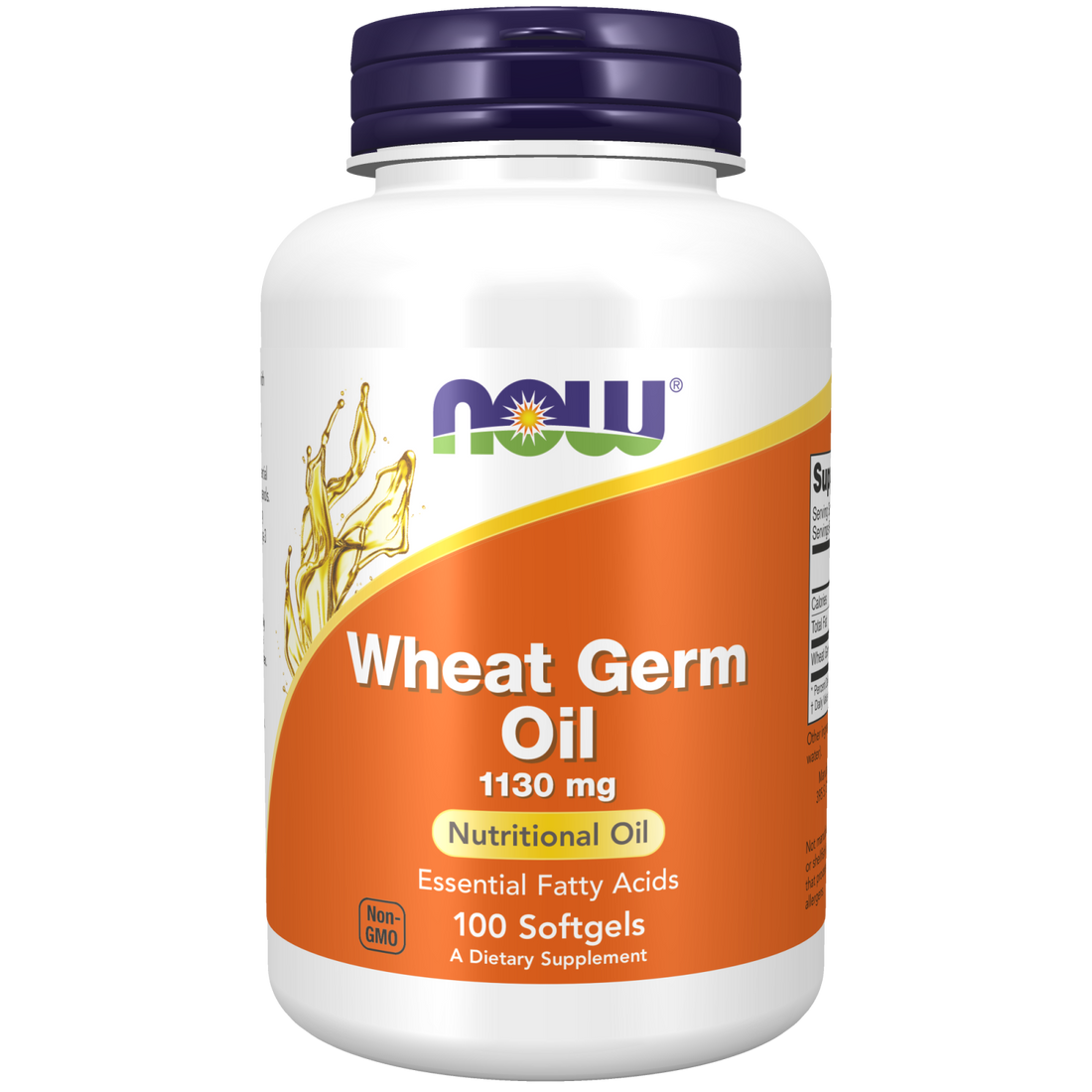 NOW Foods Wheat Germ Oil, 1130mg - 100 softgels - image 2