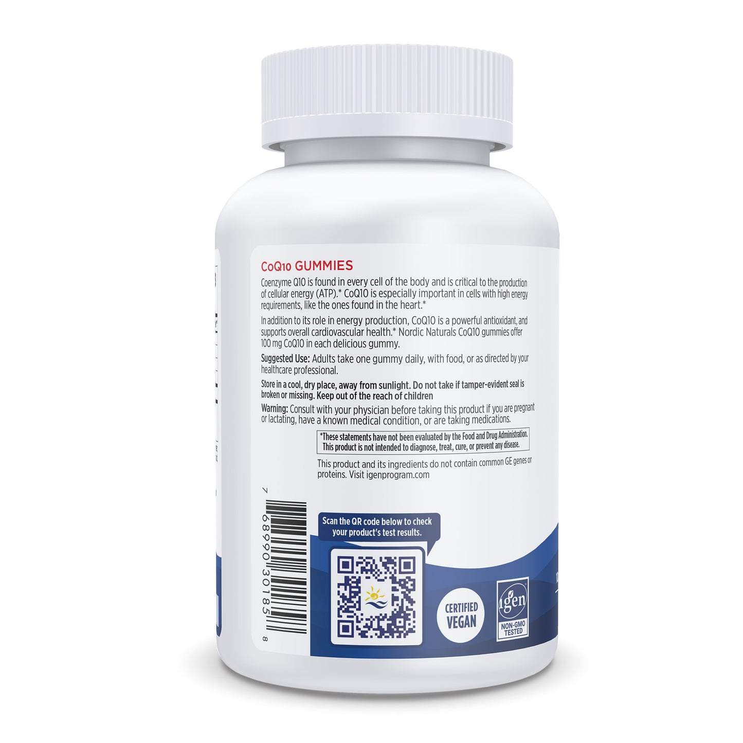 CoQ10 Gummies, 100mg Strawberry - 60 gummies