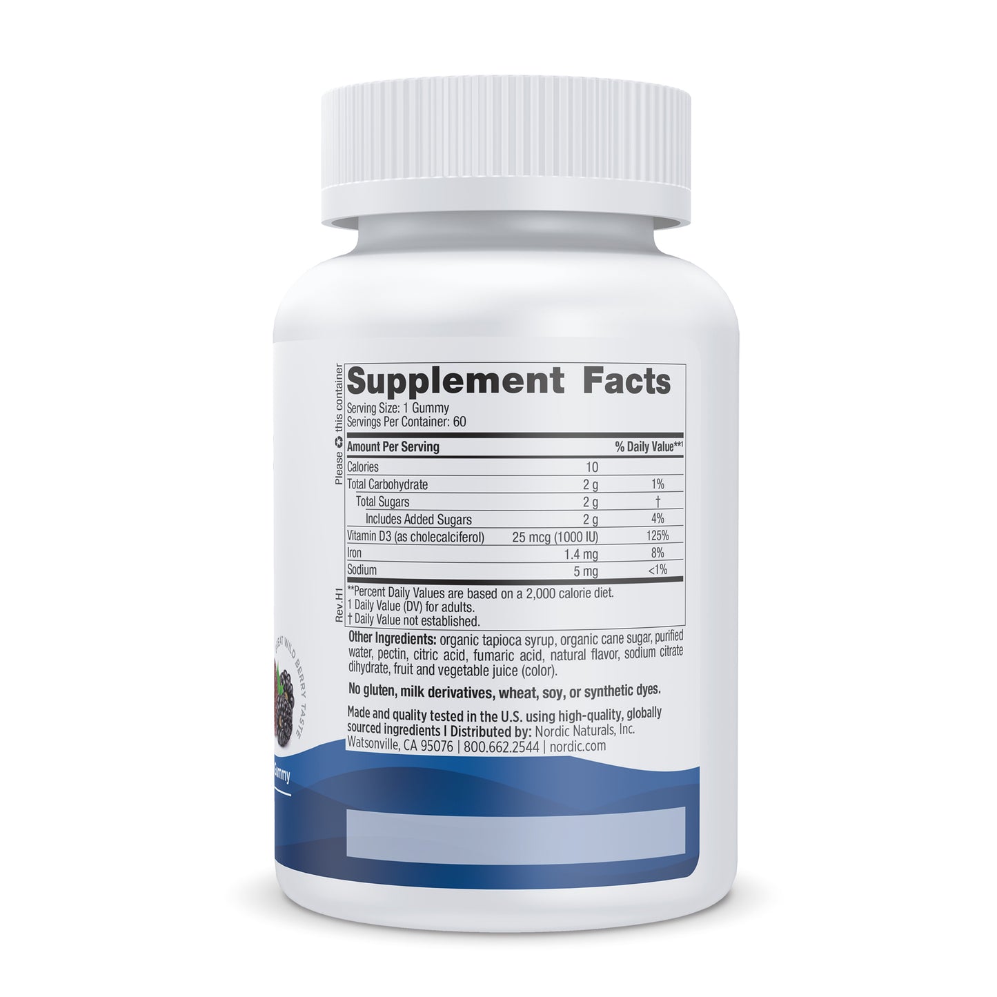 Vitamin D3 Gummies, 1000 IU Wild Berry - 120 gummies