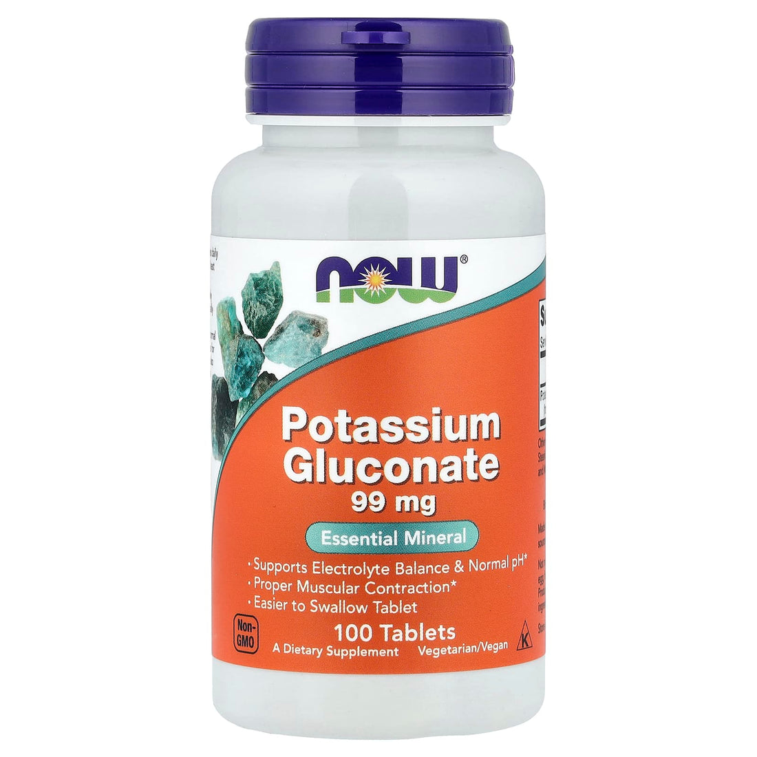 NOW Foods Potassium Gluconate, 99mg - 250 tablets