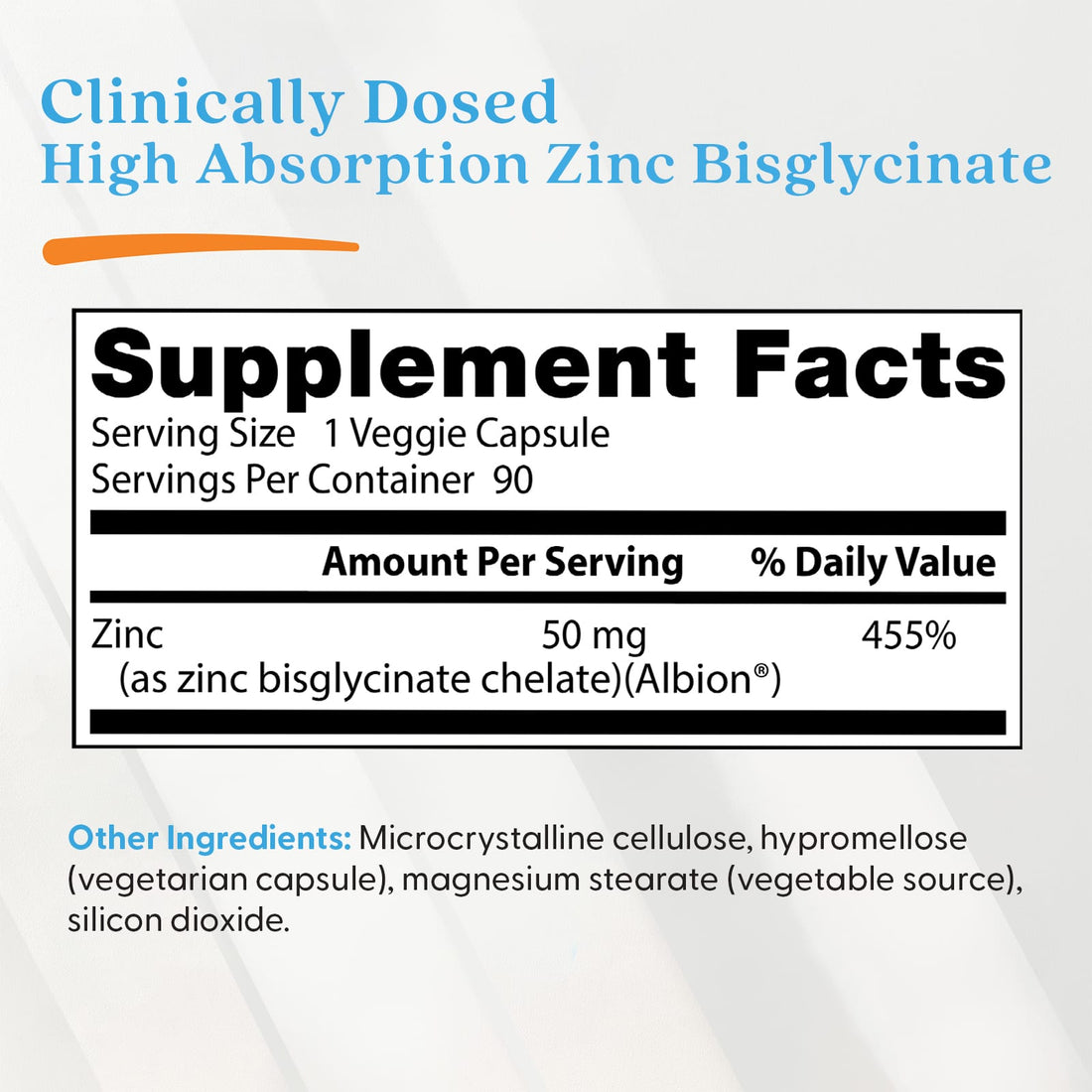 Doctor's Best High Absorption Zinc Bisglycinate, 50mg - 90 vcaps - image 9