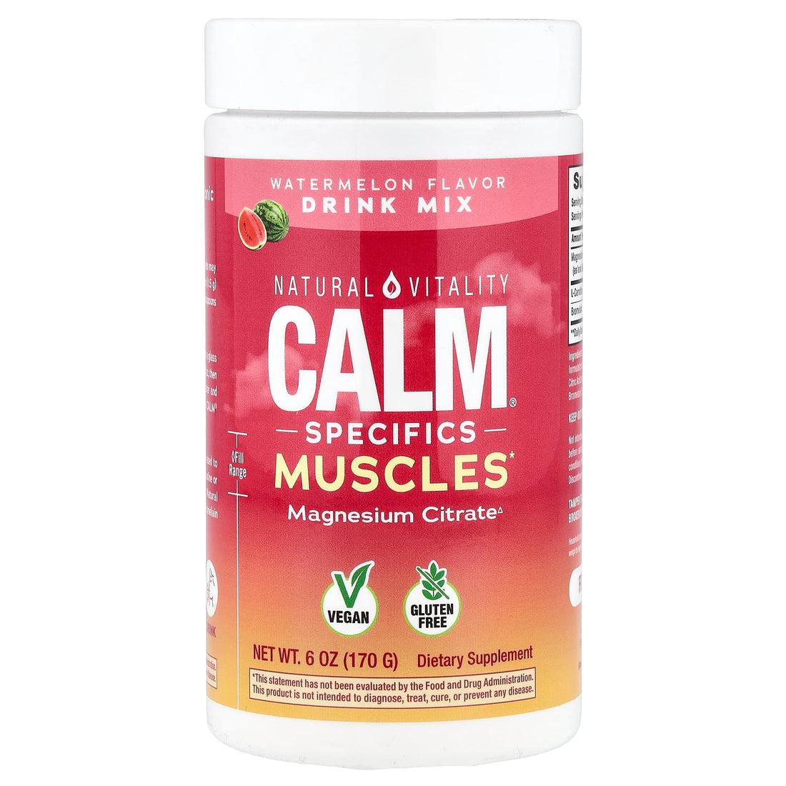 Natural Vitality Calm Magnesium Powder, Watermelon - 227g