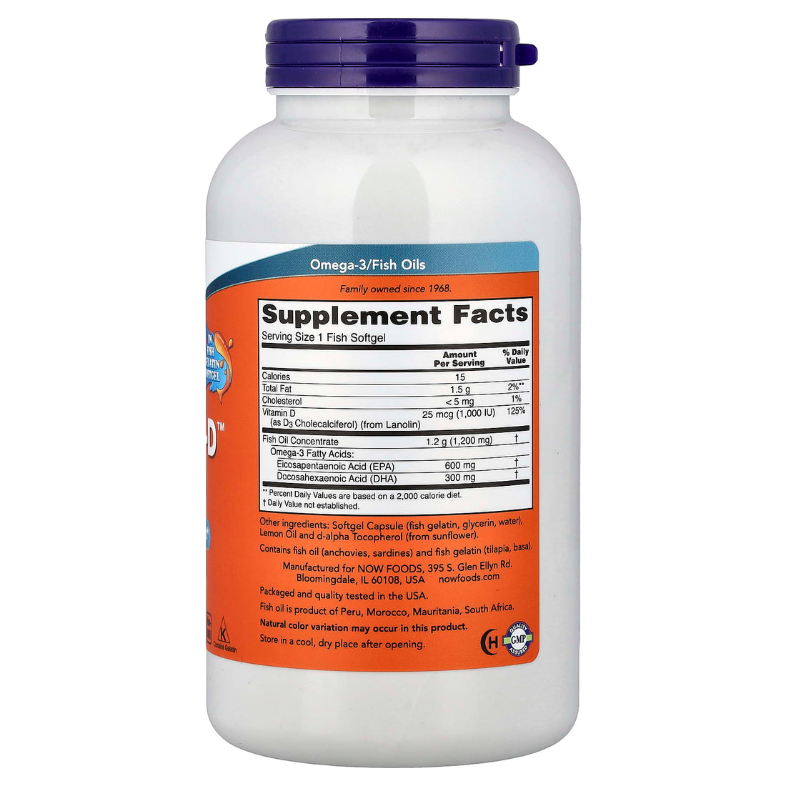 NOW Foods Ultra Omega 3-D with Vitamin D-3 - 90 softgels - image 4