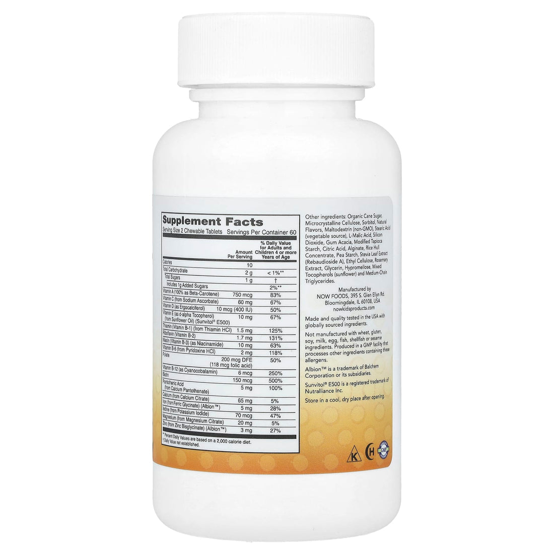 NOW Foods Kid Vits, Berry Lemonade - 120 chewables - image 2