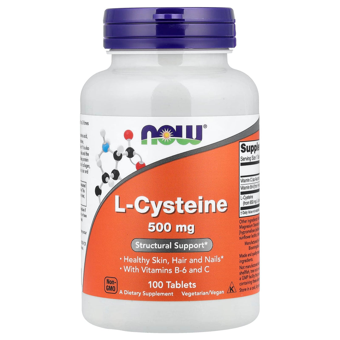 NOW Foods L-Cysteine, 500mg - 100 tablets