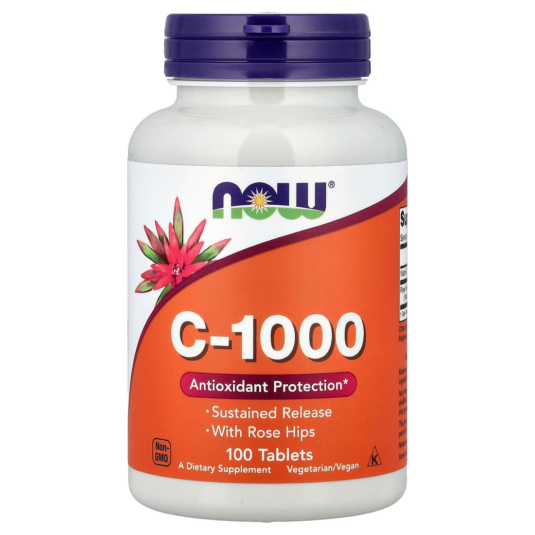 NOW Foods Vitamin C-1000 with Rose Hips - Sustained Release - 250 tablets - image 2