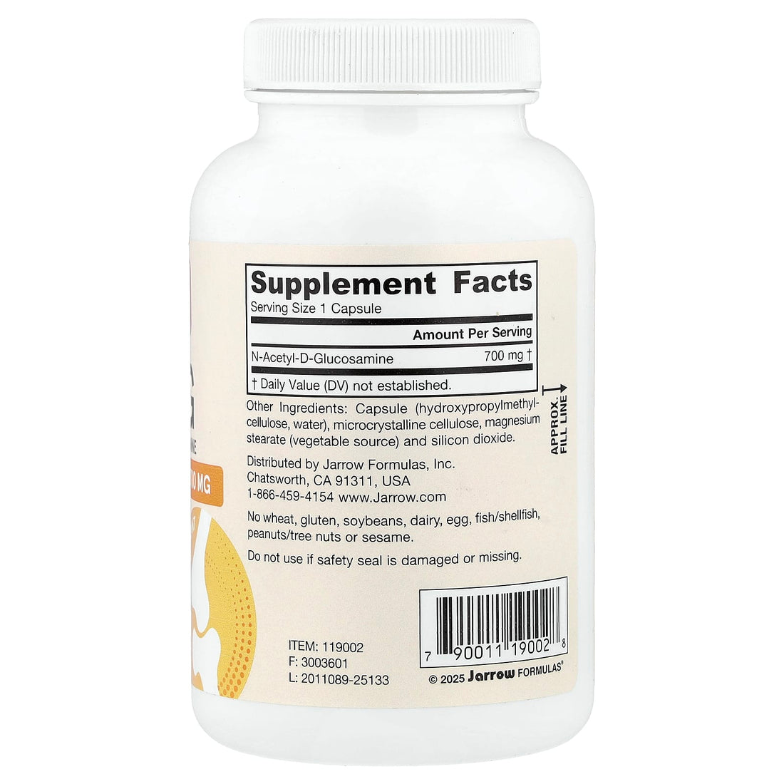 Jarrow Formulas N-A-G, 700mg - 120 vcaps - image 3