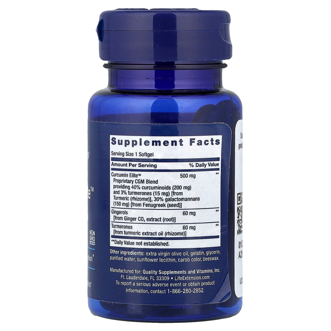 Life Extension Advanced Curcumin Elite Turmeric Extract, Ginger & Turmerones - 30 softgels - image 2