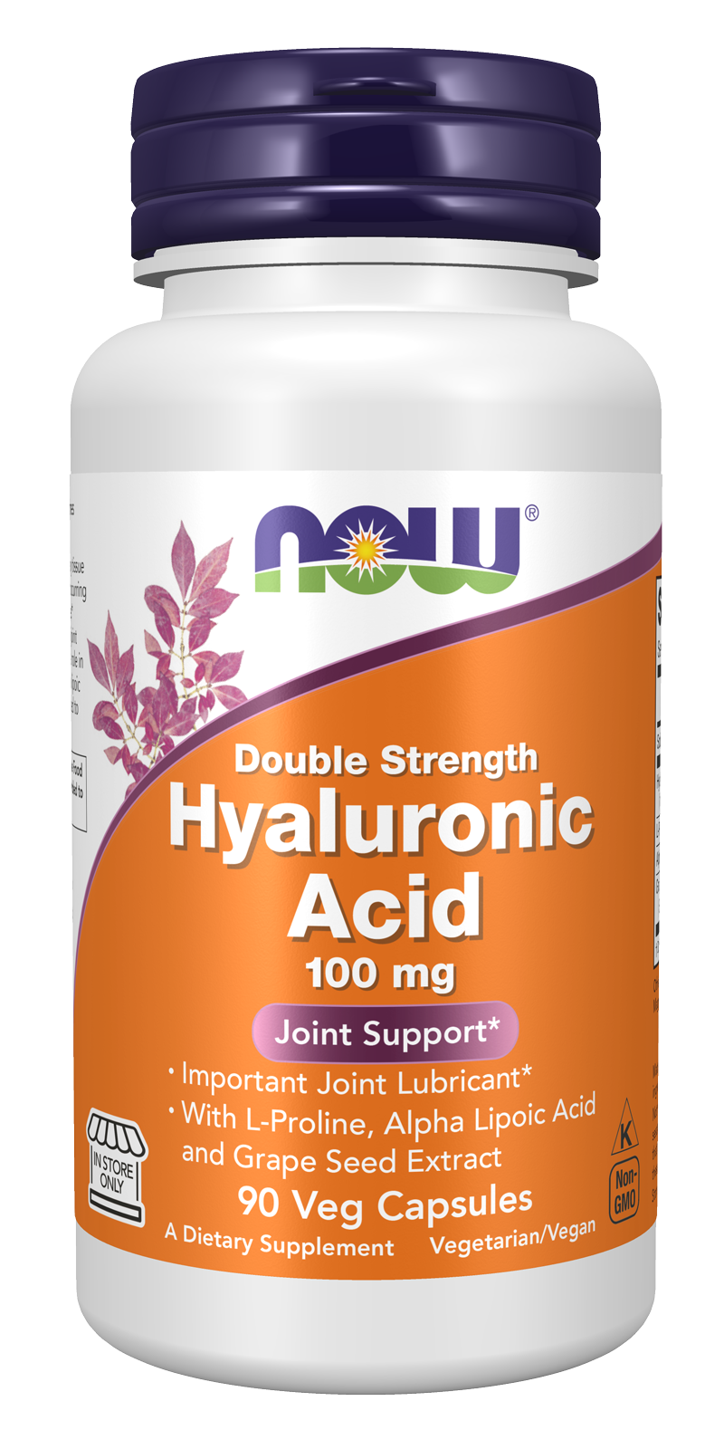 Hyaluronic Acid, 100mg Double Strength - 120 vcaps