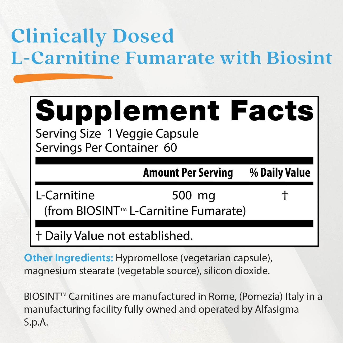 L-Carnitine Fumarate - 180 vcaps