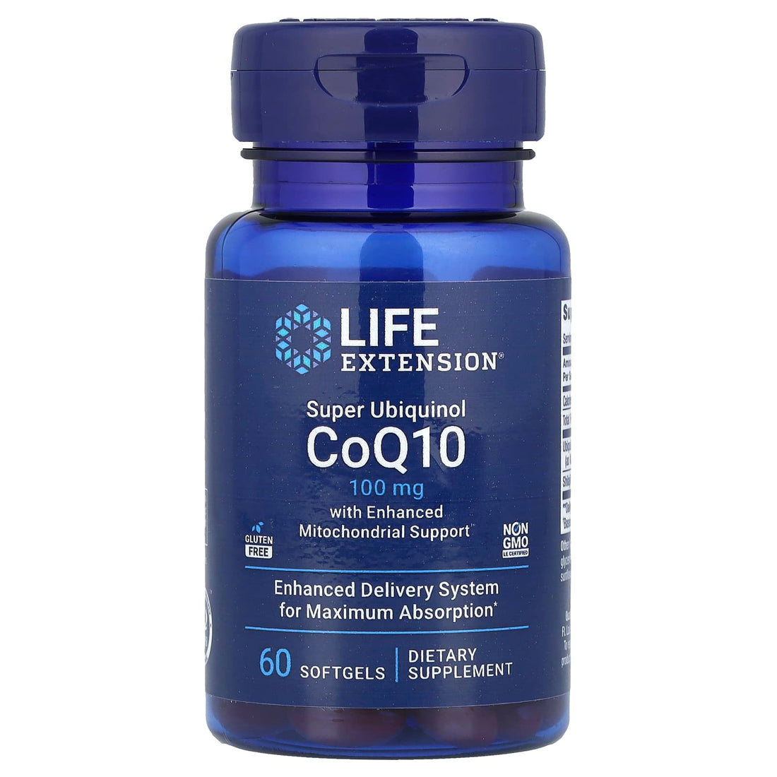 Life Extension Super Ubiquinol CoQ10 with Enhanced Mitochondrial Support, 100mg - 30 softgels - image 2