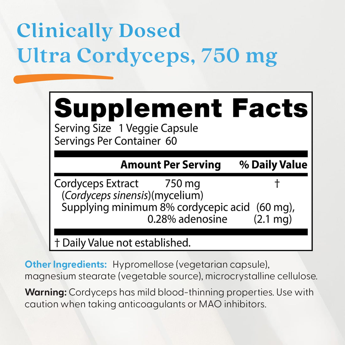 Doctor's Best Ultra Cordyceps, 750mg - 60 vcaps - image 4