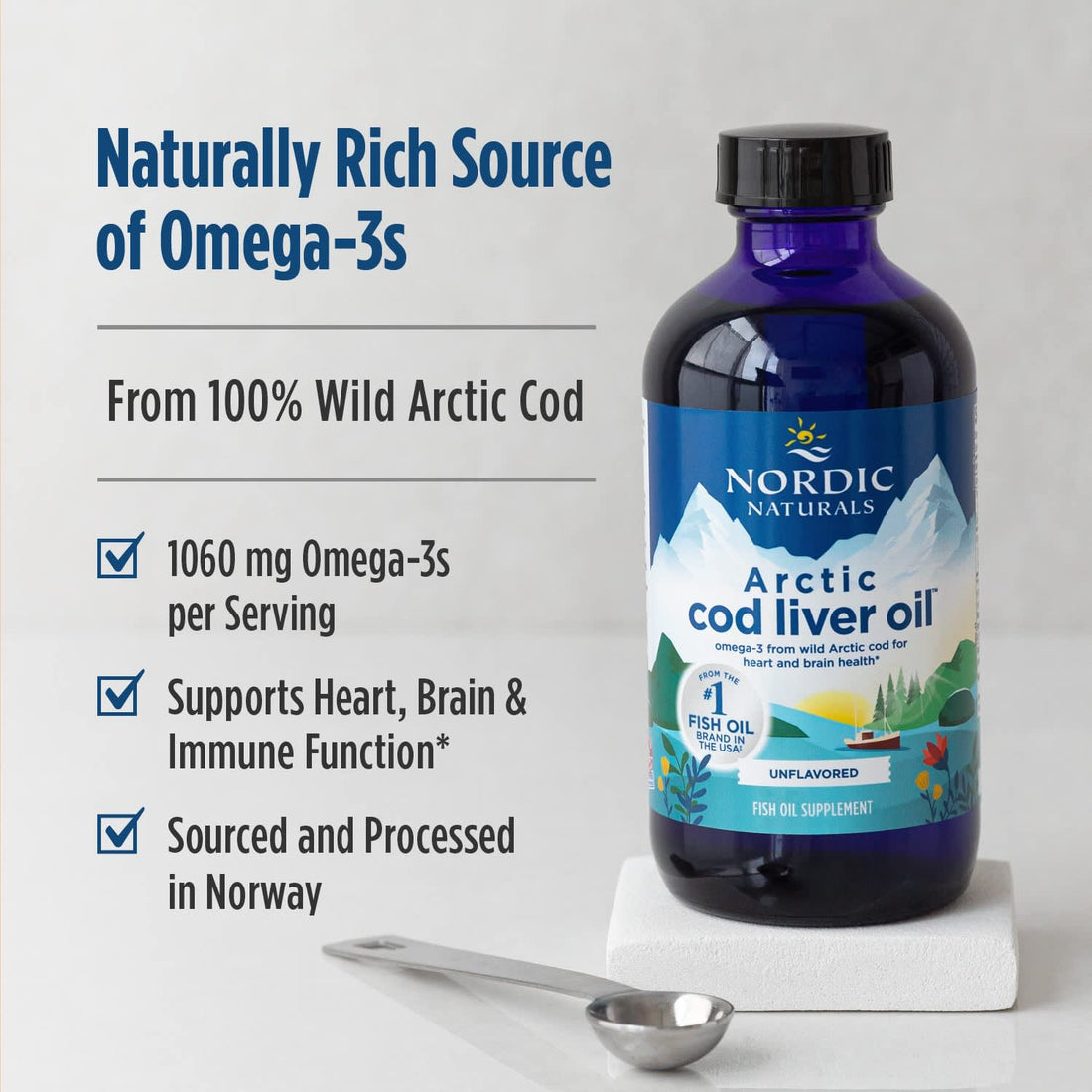 Nordic Naturals Arctic Cod Liver Oil, Unflavored - 237 ml - image 3