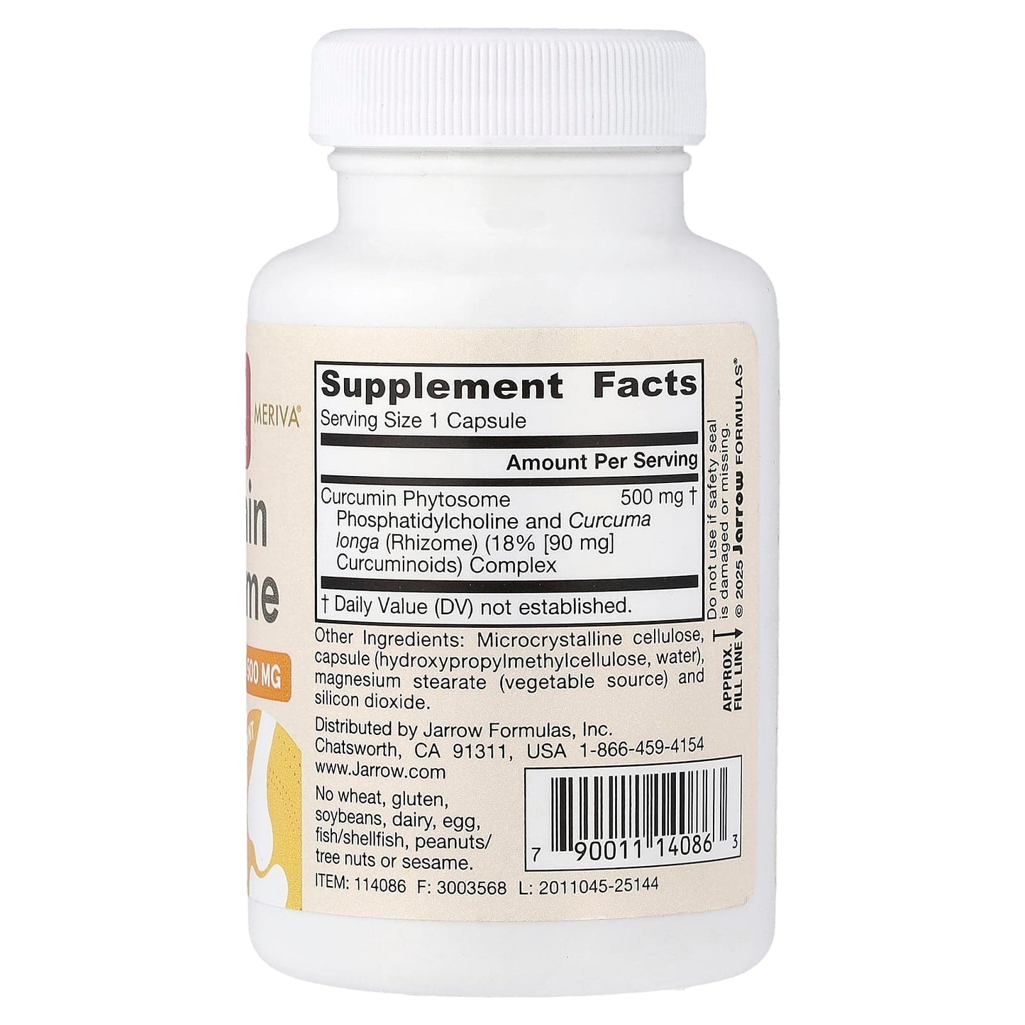 Curcumin Phytosome (Meriva), 500mg - 60 vcaps