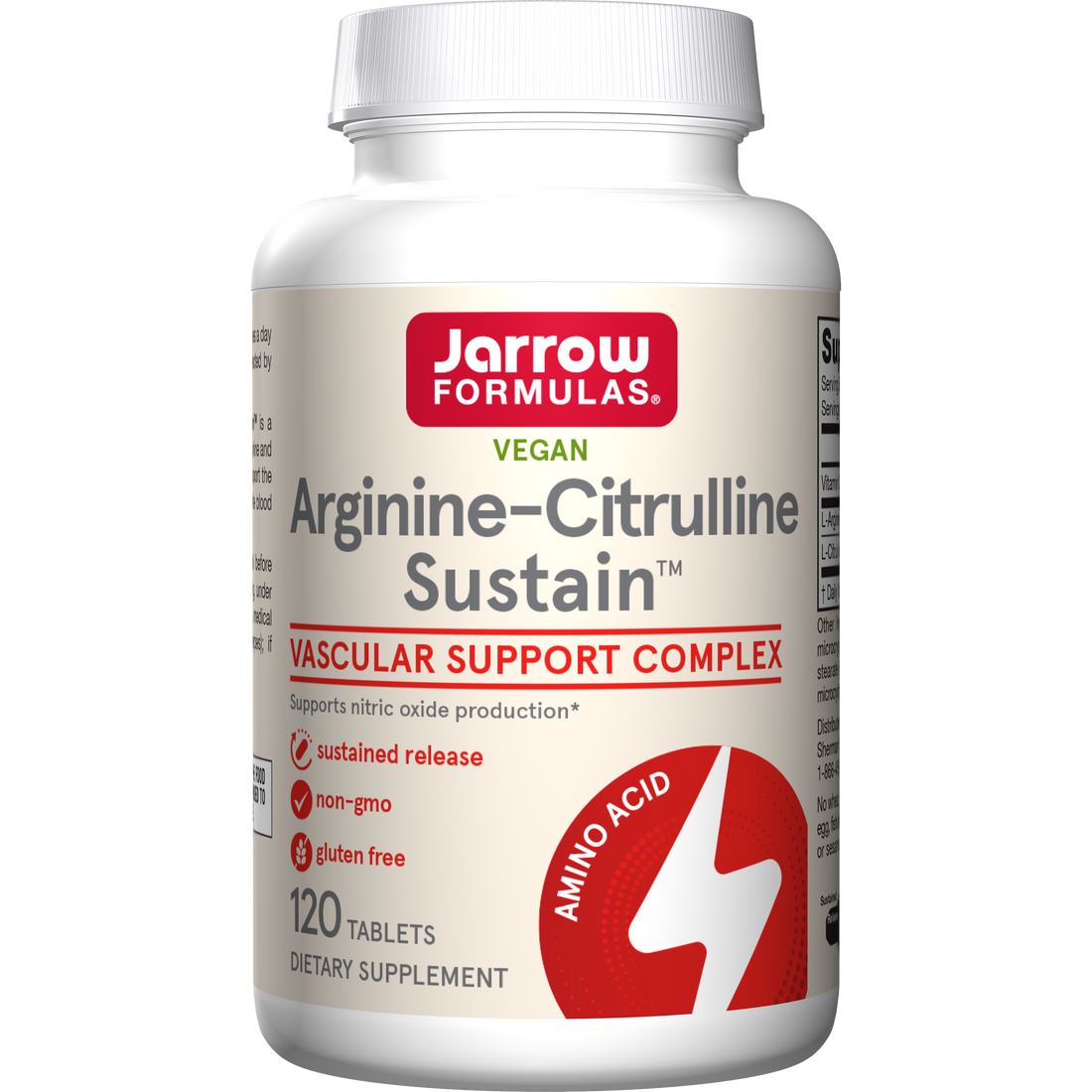 Jarrow Formulas Arginine-Citrulline Sustain - 120 tabs - image 2