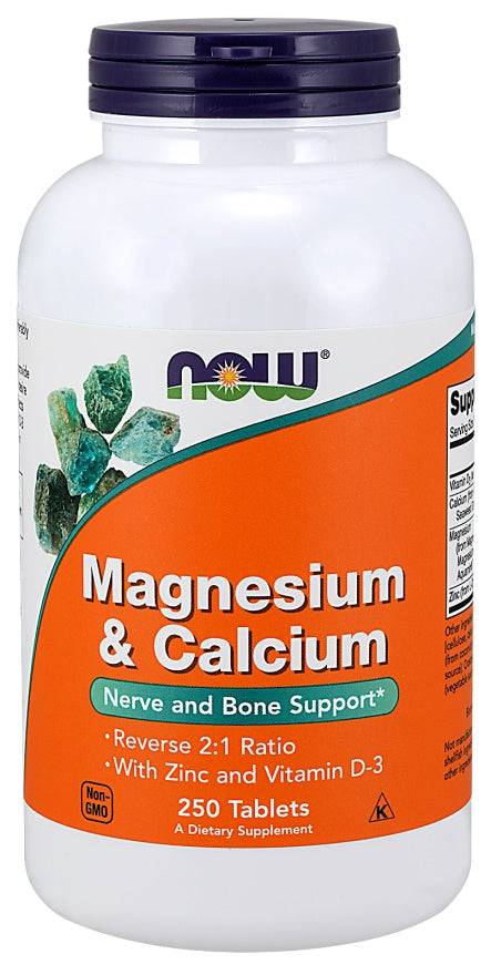 NOW Foods Magnesium & Calcium with Zinc and Vitamin D3 - 250 tablets - image 2