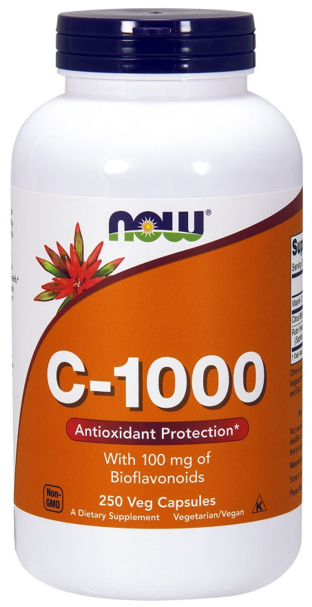 NOW Foods Vitamin C-1000 with 100mg Bioflavonoids - 250 vcaps - image 2