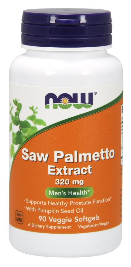 NOW Foods Saw Palmetto Extract with Pumpkin Seed Oil, 320mg - 90 veggie softgels - image 2