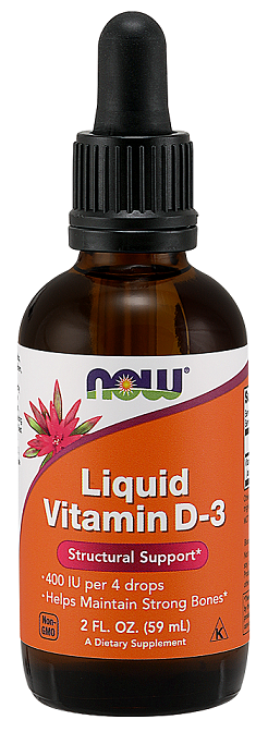 NOW Foods Vitamin D-3 Liquid, 400 IU - 59 ml