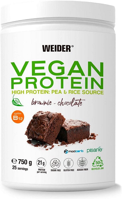Weider Vegan Protein, Brownie Chocolate - 750g - image 2