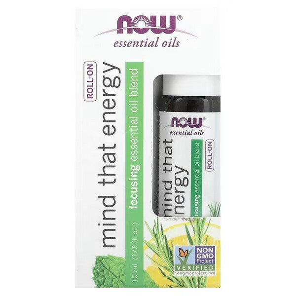 NOW Foods Essential Oil Roll-On, Mind That Energy - 10 ml