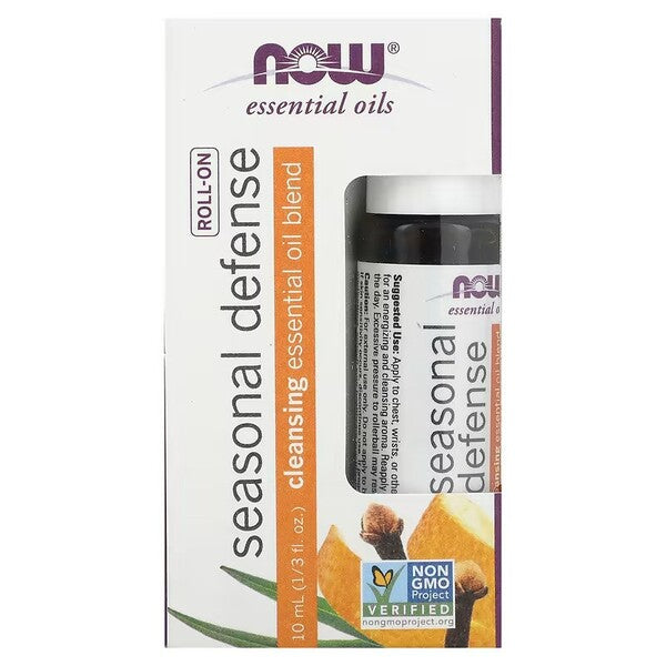 NOW Foods Essential Oil Roll-On, Seasonal Defense - 10 ml