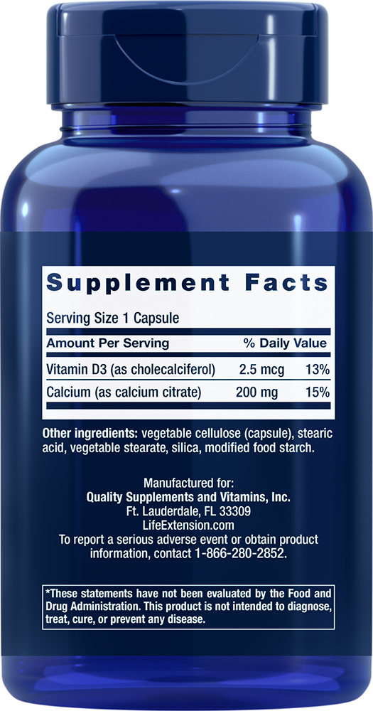 Calcium Citrate with Vitamin D - 200 vcaps
