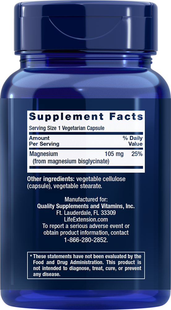 Magnesium Glycinate, 105mg - 90 vcaps