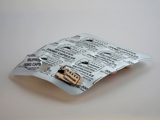 Close-up of vitamin D supplement capsules