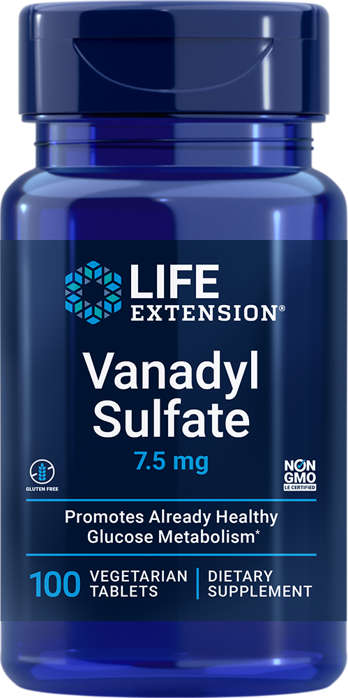 Vanadyl Sulfate, 7.5mg - 100 vegetarian tabs