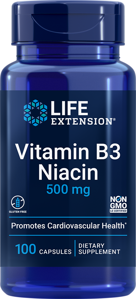 Vitamin B3 Niacin, 500mg - 100 caps