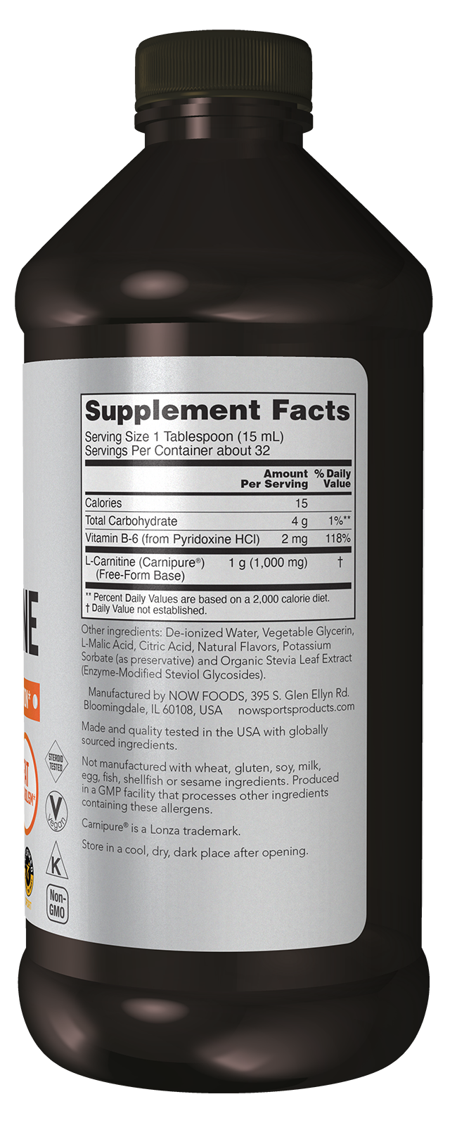 Liquid L-Carnitine, 1000mg Tropical Punch - 473 ml.