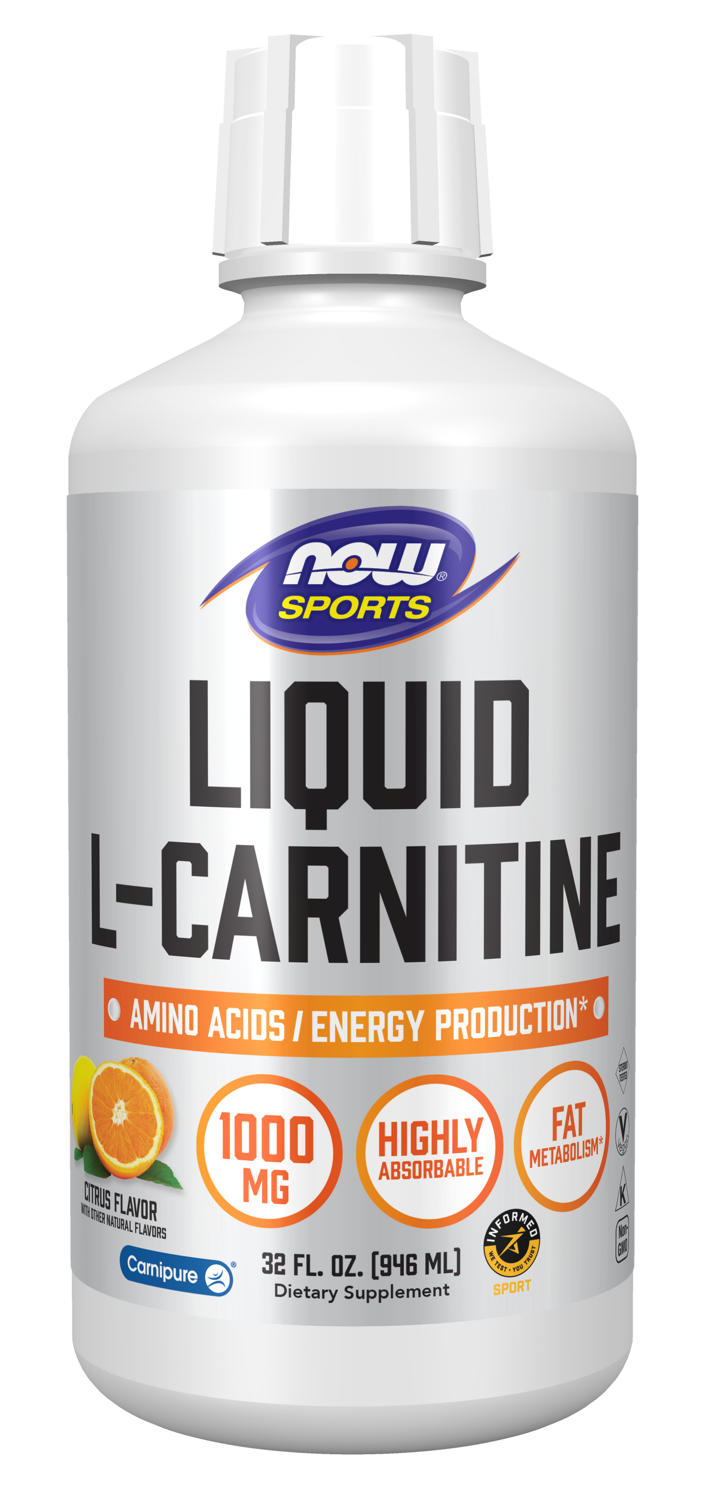 Liquid L-Carnitine, 1000mg Citrus - 473 ml.