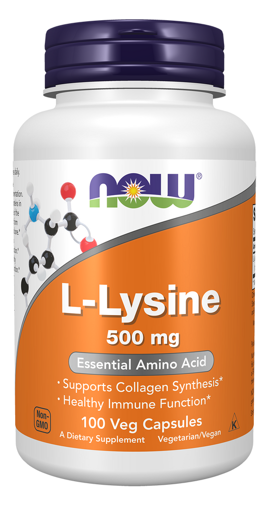 L-Lysine, 500mg - 100 vcaps